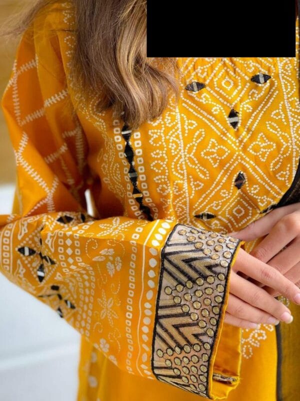 Regal Mustard Katan Silk Suit - Image 2
